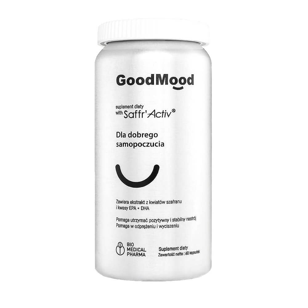 Goodmood enthält Safranblütenextrakt und EPA + DHA-Säure 60 Kapseln BIO MEDICAL PHARMA