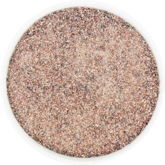 Feines schwarzes Kala Namak Salz von BIO PLANET, roh, gemahlen, 25 kg für kulinarische Anwendungen.