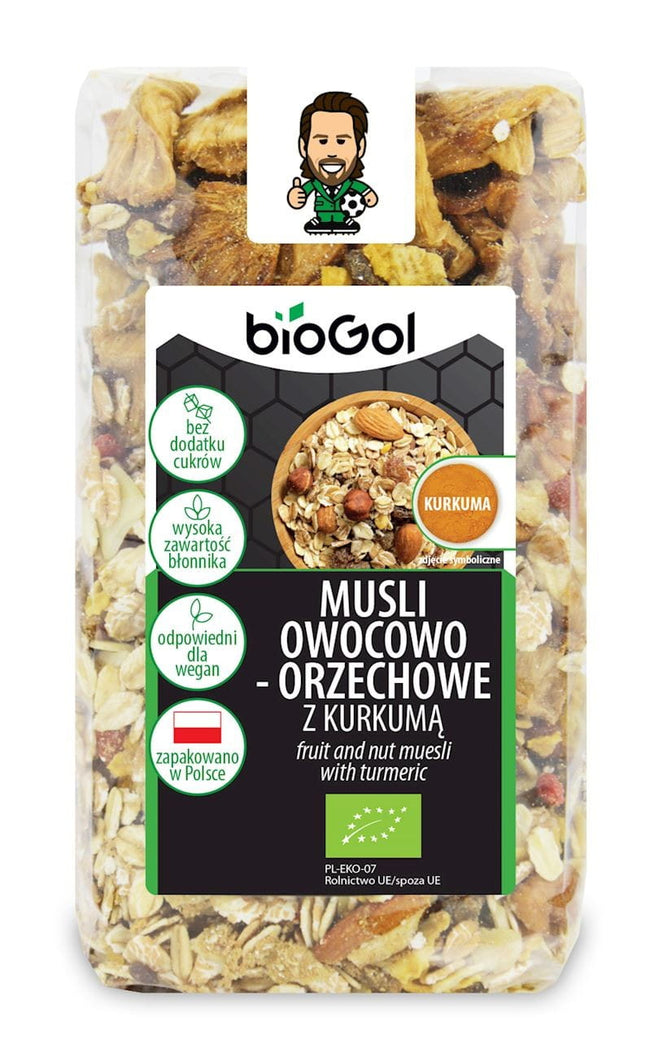 Frucht-Nuss-Müsli mit Kurkuma BIO 300 g - BIOGOL Hover Image