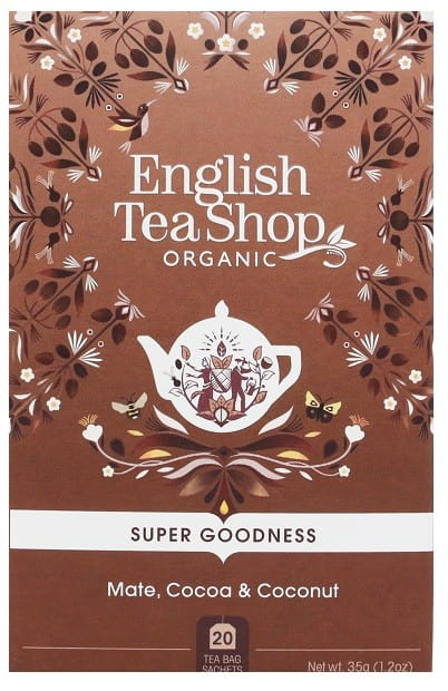 Yerba Mate Tee Kakao, Ingwer, Kokosnuss und Lakritze (20x1,75) BIO 35 g ENGLISH TEA SHOP BIO