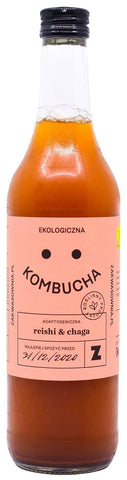 Kombucha mit Reishi und Chaga BIO 500 ml - SÄURE