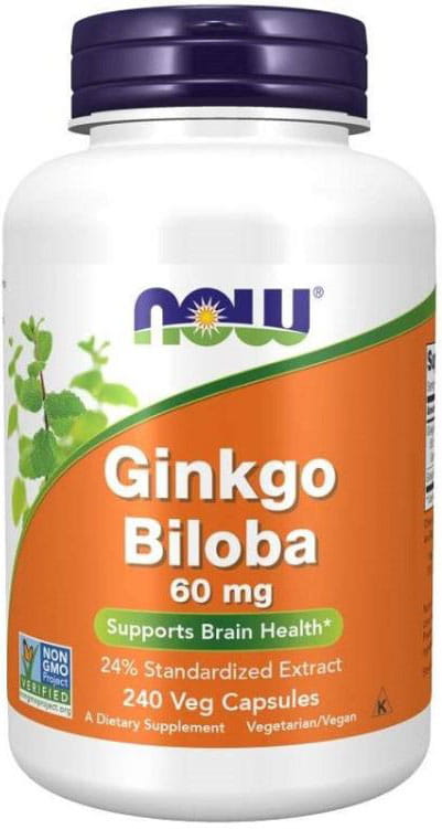 Ginkgo biloba Japanischer Ginkgo-Extrakt 60 mg 240 Kapseln NOW FOODS