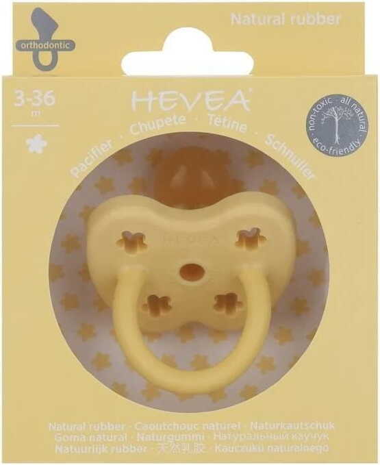 Kieferorthopädischer Gummisauger gelb 3 - 36 Monate - HEVEA