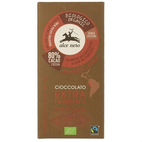 Bitterschokolade mit Kakaostückchen fair gehandelt BIO 100 g - ALCE NERO