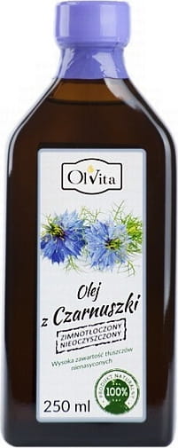 Schwarzkümmelöl, kaltgepresst und roh 250ml OLVITA Hover Image