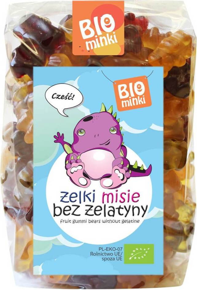 Gummibärchen (Teddybären) ohne Gelatine BIO 400 g - BIOMINKI Hover Image