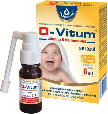 D - Vitum Vitamin D für Säuglinge Aerosol D3 400 IE 73 Portionen 6 ml OLEOFARM