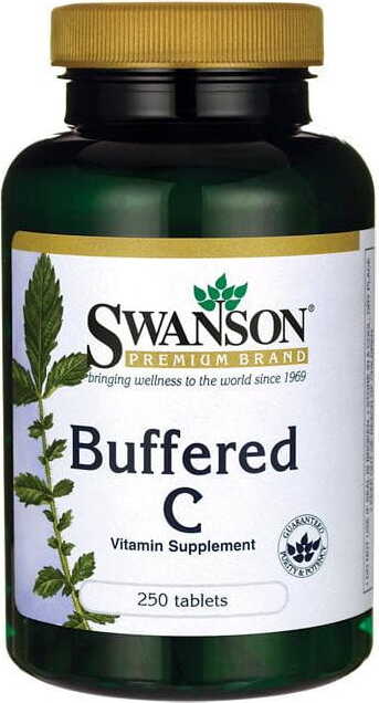 L-gepuffertes Vitamin C - Calciumascorbat-gepuffertes C 500 mg 250 Tabletten von SWANSON