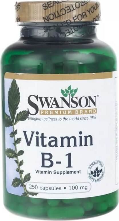 Vitamin B - 1 Thiamin, Vitamin B - 1 100 mg 250 Kapseln SWANSON
