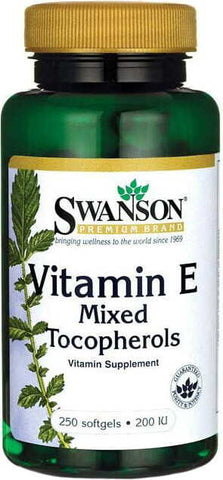 Vitamin E 200iu eine Mischung aus Tocopherolen Vitamin E gemischte Tocopherole 250 Kapseln SWANSON