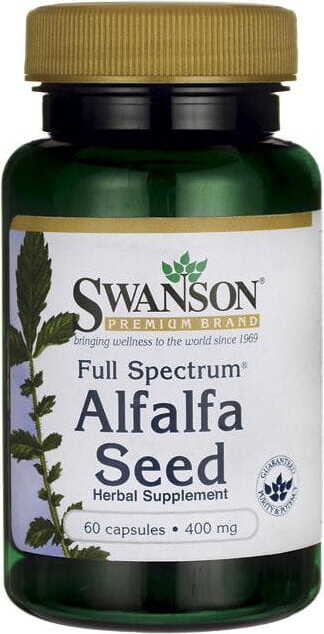 Alfalfa fs Luzernesamen 400 mg 60 Kapseln SWANSON
