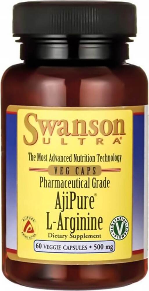 L - Arginin Ajipure L - Arginin 500 mg 60 Kapseln SWANSON