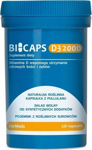 Bicaps Vitamin D3 2000 mg 120 Portionen 120 FORMEDS-Kapseln