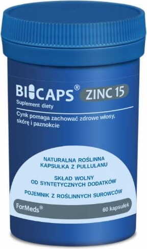 Bicaps Zink Zink 15 60 Portionen 60 Kapseln FORMEDS Hlavní obrázek produktu
