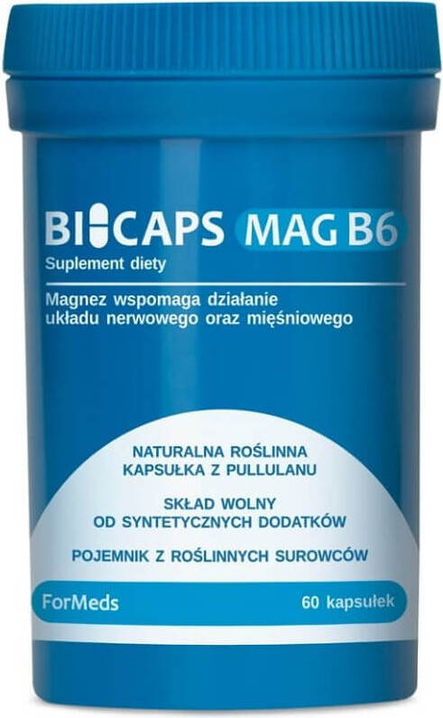 Bicaps Magnesium + Vitamin B6 8007 mg 30 Portionen 60 FORMEDS-Kapseln