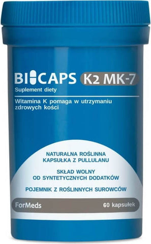 Bicaps Vitamin K2 MK - 7 200 g 60 Portionen 60 FORMEDS-Kapseln