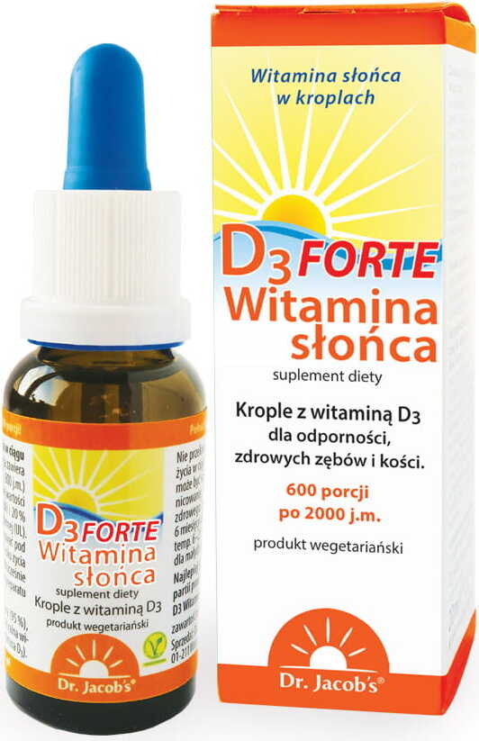 Sonnenvitamin D3 2000iu FORTE Tropfen 20 ml DR. JAKOBS