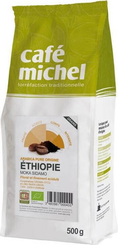Arabica Sidamo Kaffeebohnen Äthiopien fair gehandelt BIO 500 g - CAFE MICHEL
