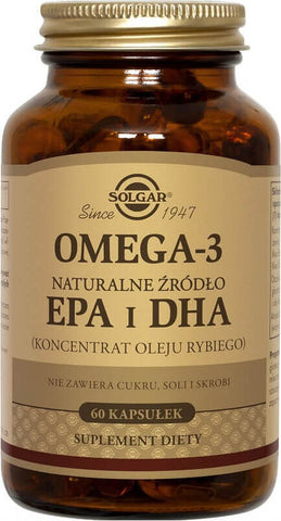 Omega - 3 natürliche Quelle von EPA und DHA Fischölkonzentrat 60 Kapseln SOLGAR