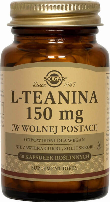 L - Theanin in freier Form 150 mg 60 Kapseln SOLGAR Hover Image