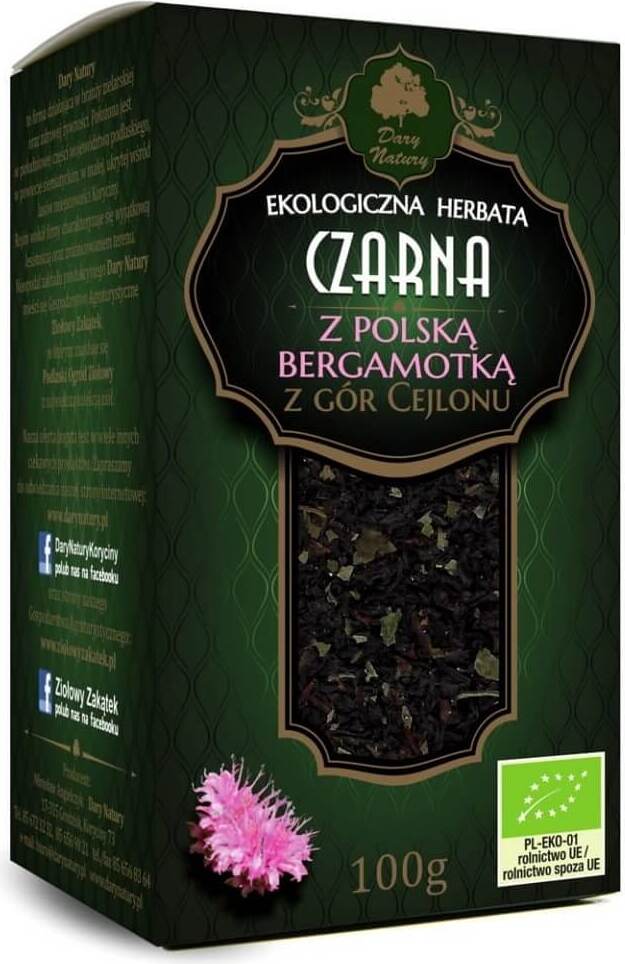 Schwarzer Tee mit polnischer Bergamotte BIO 100 g - GESCHENKE DER NATUR