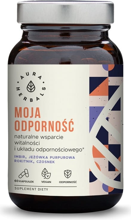 Meine Immunität unterstützt die Vitalität und das Immunsystem 60 Kapseln 52 g AURA HERBALS Hover Image