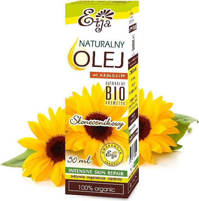 Unraffiniertes BIO Sonnenblumenöl 50 ml ETJA Hover Image