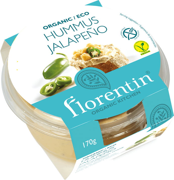 Glutenfreier Jalapeño-Hummus BIO 170 g - FLORENTIN