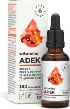 Vitamin A + D3 + E + K2MK7 Tropfen 30 ml AURA HERBALS