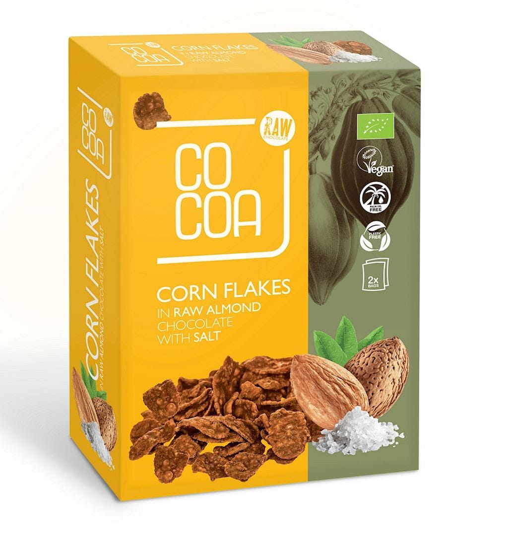 Mit Mandelschokolade überzogene Cornflakes mit BIO-Salz (2 x 100 g) 200 g - KAKAO