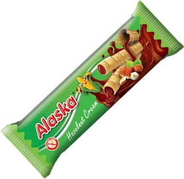 Maisröhrchen gefüllt mit Sahne - Nuss glutenfrei 18 g ALASKA Hauptbild