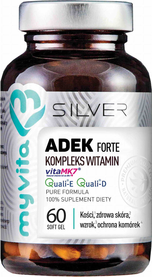 Vitamine ADEK FORTE Komplex aus 60 MYVITA SILVER PURE Kapseln Hover Image