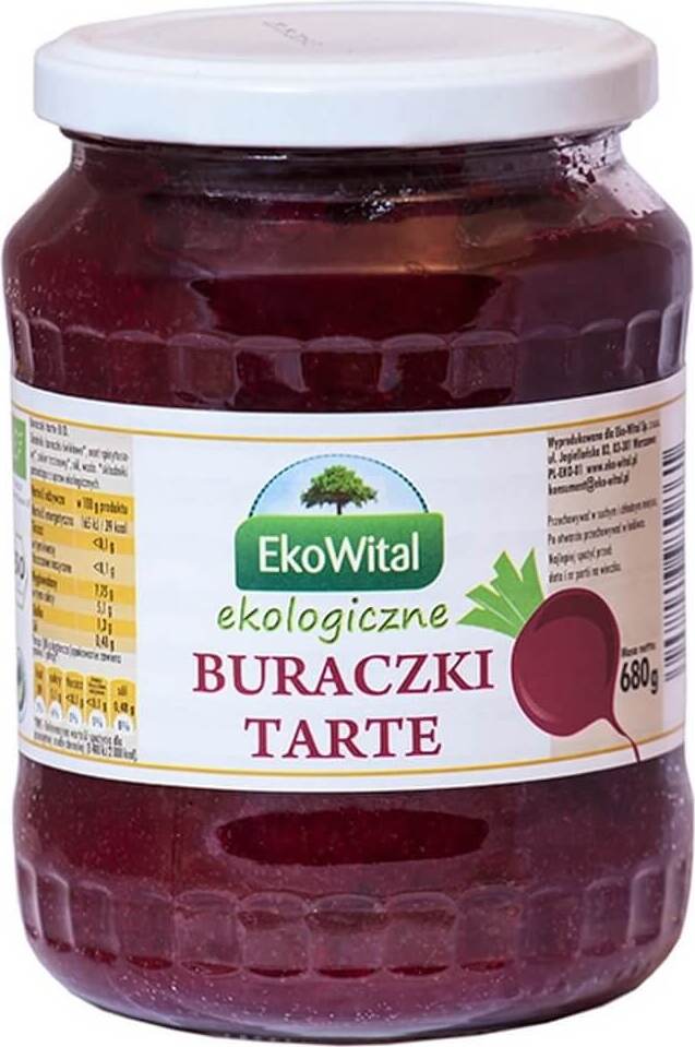 Geriebene Rote Beete BIO 680 g EKOWITAL Pääkuva