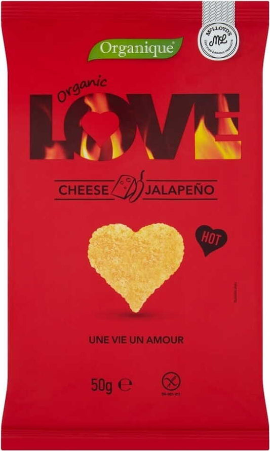 Glutenfreie BIO Maischips mit Käse und Jalapeno von CIBI, 50 g, knusprige Snack-Alternative, natürliche Zutaten, organisch