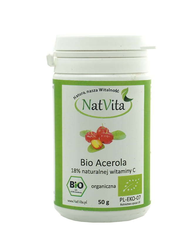 BIO Acerola 18% Vitamin C aus Acerolakirsche 50g NATVITA