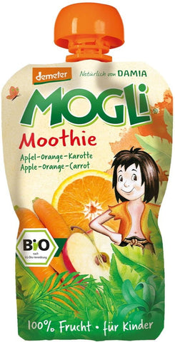 Moothie - Apfelpüree mit Orange und Karotten 100% Frucht ohne Zuckerzusatz BIO 100 g - MOGLI