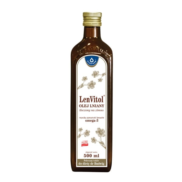 Lenvitol kaltgepresstes Leinöl 500ml OLEOFARM Hlavní obrázek produktu