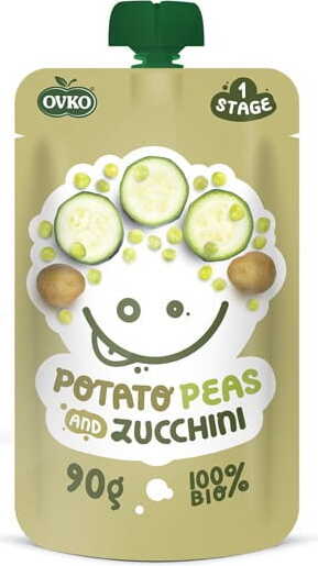Gericht aus Kartoffel-Erbsen-Zucchini nach 6 Monaten BIO 90 g OVKO