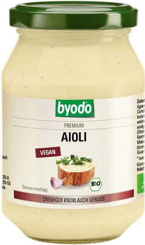 Vegane Aioli-Mayonnaise ohne Gluten BIO 250 ml BYODO