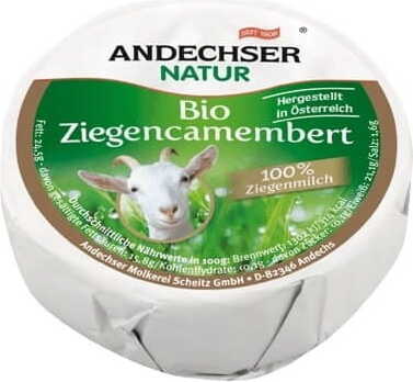 Ziegencamembert 50% BIO 100g ANDECHSER NATUR Imagem principal do produto