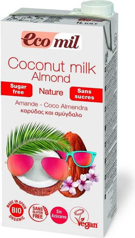 Kokosgetränk mit Mandeln ohne Zucker BIO 1000 ml ECOMIL