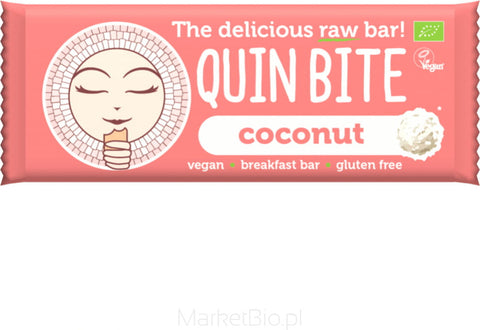 Roher Kokosriegel, glutenfrei BIO 30 g QUIN BITE