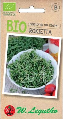 Bio Rucola Sprossensamen von LEGUTKO, 5 g, frische Saat für gesunde Rucola-Sprossen, ideal für den Anbau zu Hause