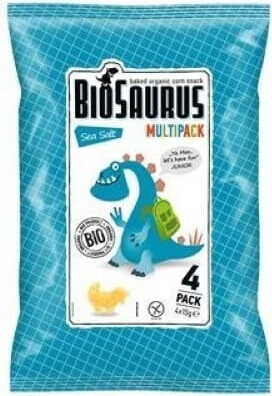 Maischips Dinosaurier mit Meersalz glutenfrei BIO 4x15 g BIOSAURUS