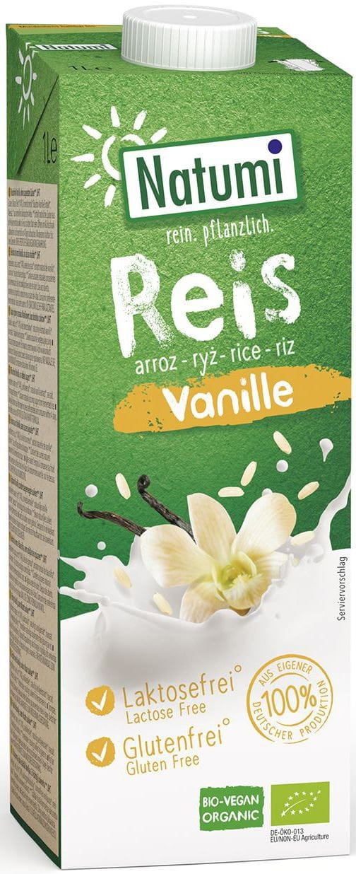 Glutenfreies Reis-Vanille-Getränk BIO 1000 ml - NATUMI Image principale du produit