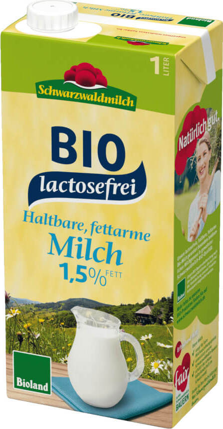 15% laktosefreie Milch BIO 1000 ml SCHWARZWALDMILCH