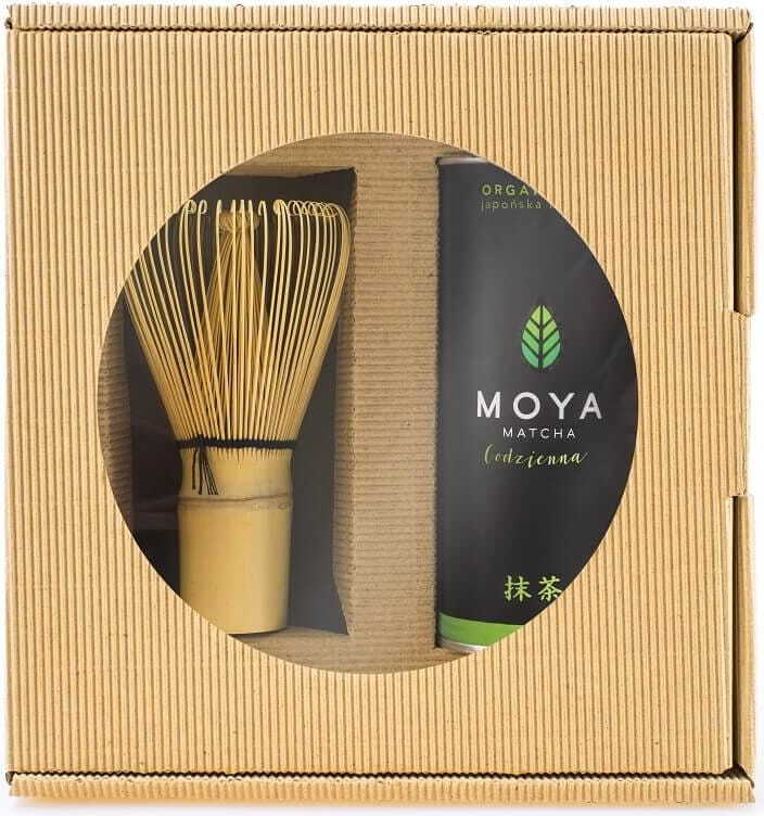 Grüntee-Set Matcha-Pulver täglich BIO 30 g + Bambus-Chasen - MOYA MATCHA