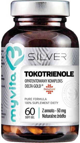 Tocotrienole, patentierter Delta-Gold-Komplex mit Annatto 50mg 60 Kapseln MYVITA SILVER PURE