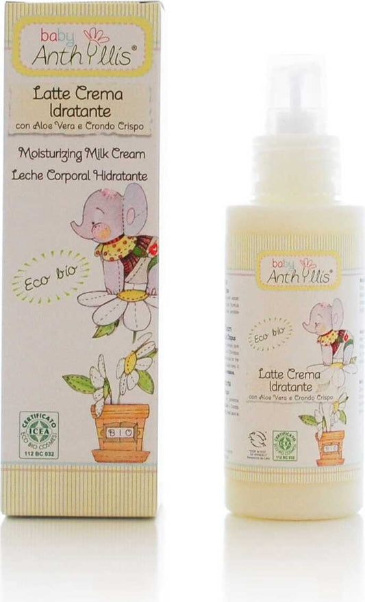 Feuchtigkeitsspendende Körpermilchlotion für Kinder mit Aloe Vera und Meeresalgenextrakt, 100 ml, von BABY ANTHYLLIS