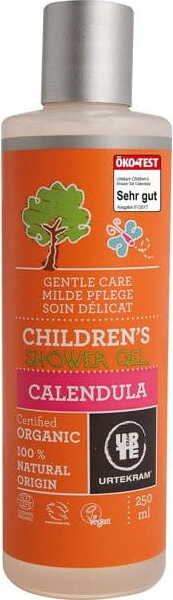 Baby-Duschgel von URTEKRAM in einer 250 ml Flasche, biologisch, mit sanfter Textur und mildem Duft, für empfindliche Babyhaut